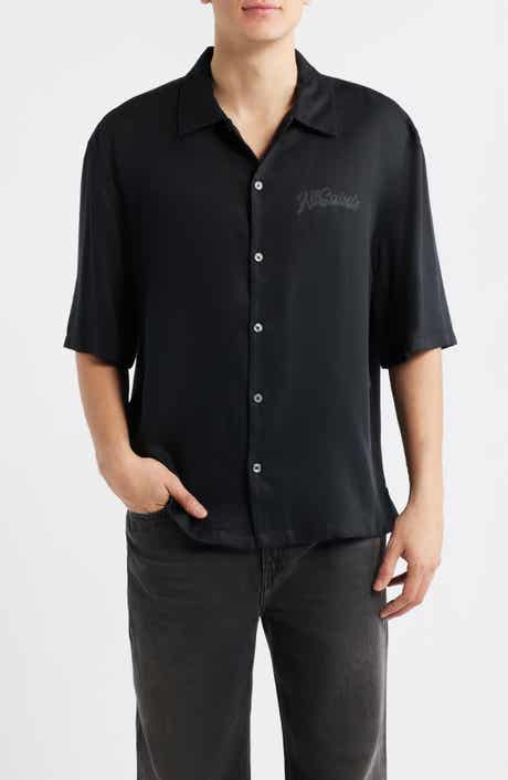 Circe Logo Graphic Oversize Short Sleeve Button-Up Shirt