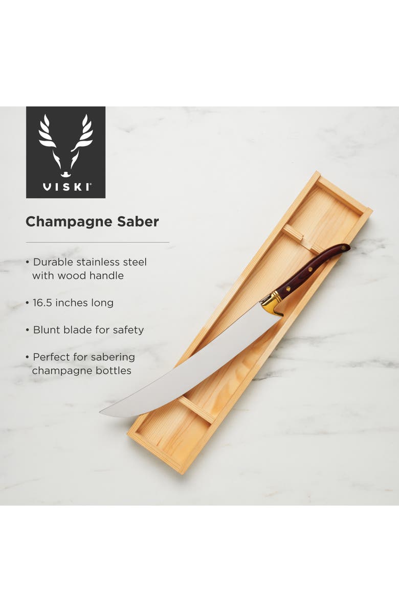 Viski Champagne Saber, Alternate, color, Silver