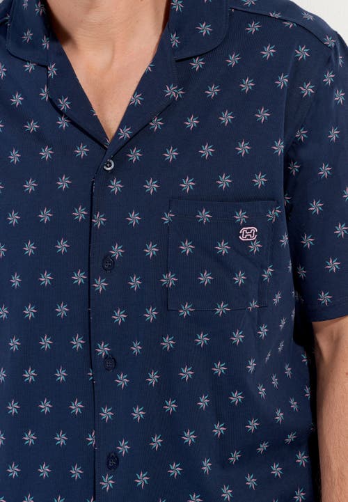 Hom Indio Short Sleepwear In Navy Print