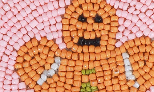 Tiramisu Gingerbread Man Set Of 4 Beaded Coasters In Pink