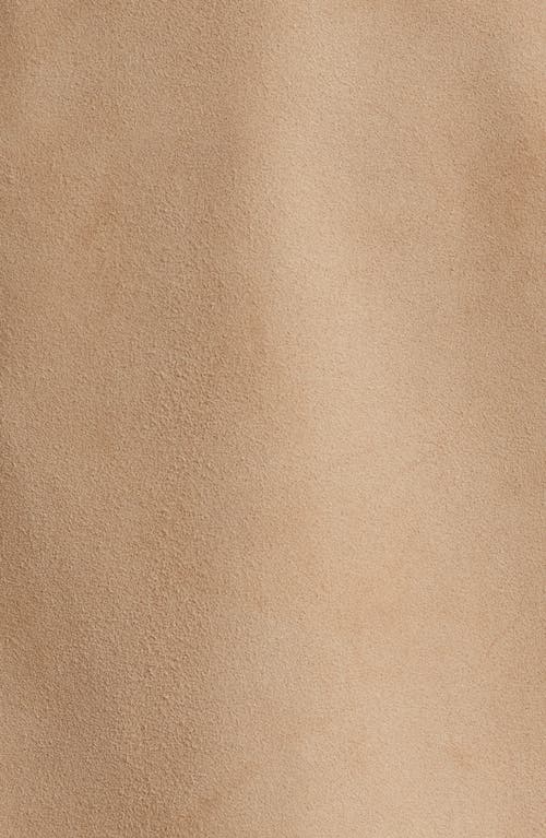 Hugo Boss Boss Malbano Goatskin Suede Jacket In Light Beige