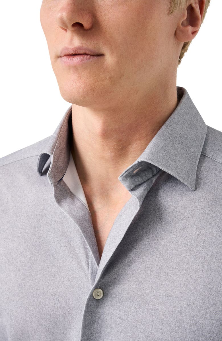 Eton Slim Fit Solid 4Flex Dress Shirt, Alternate, color, Grey