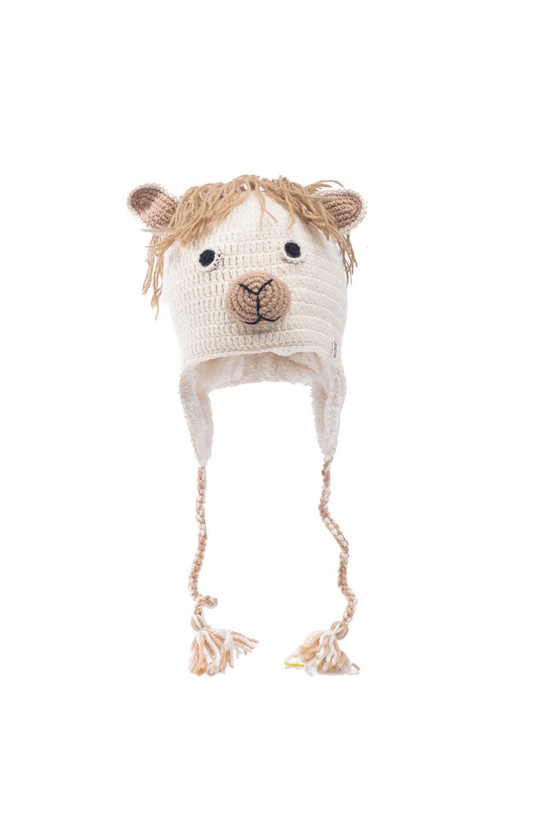 Nirvana Designs Crochet Pony Hat, Main, color, White