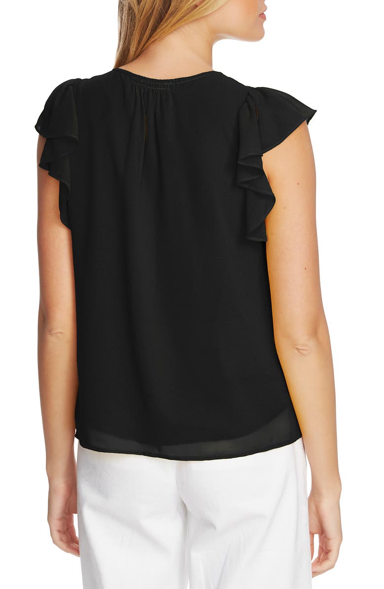 1.STATE Flutter Sleeve Smocked Shoulder Blouse, Alternate, color, 