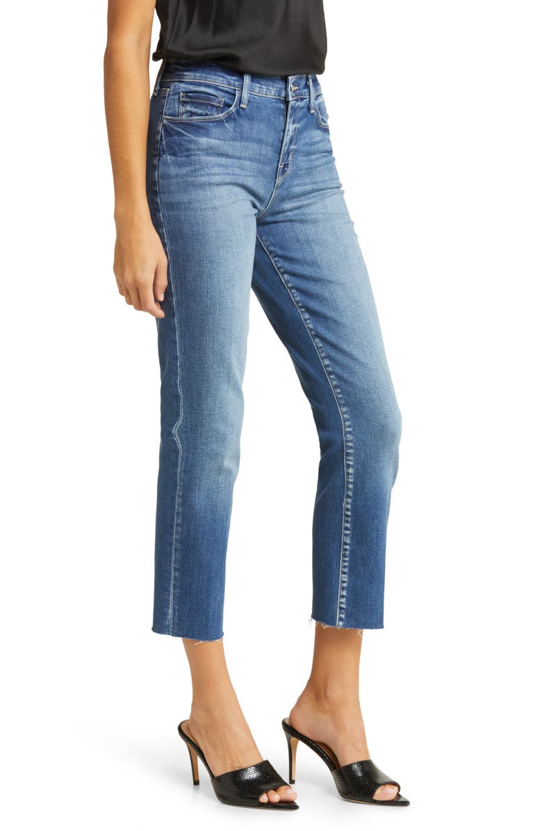 L'AGENCE Raw Hem Slim Fit Crop Jeans, Alternate, color, 