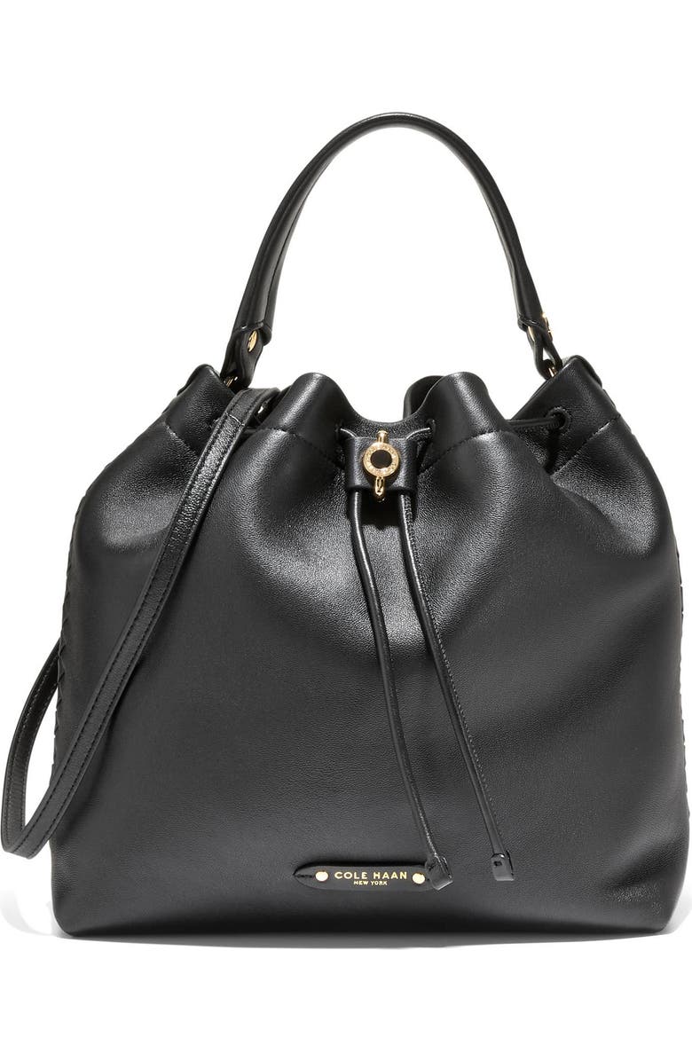 Cole Haan Isabella Bucket Bag, Main, color, Black