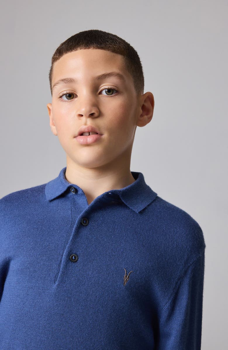 smALLSAINTS by ALLSAINTS Kids' Long Sleeve Wool Blend Polo Sweater, Alternate, color,
