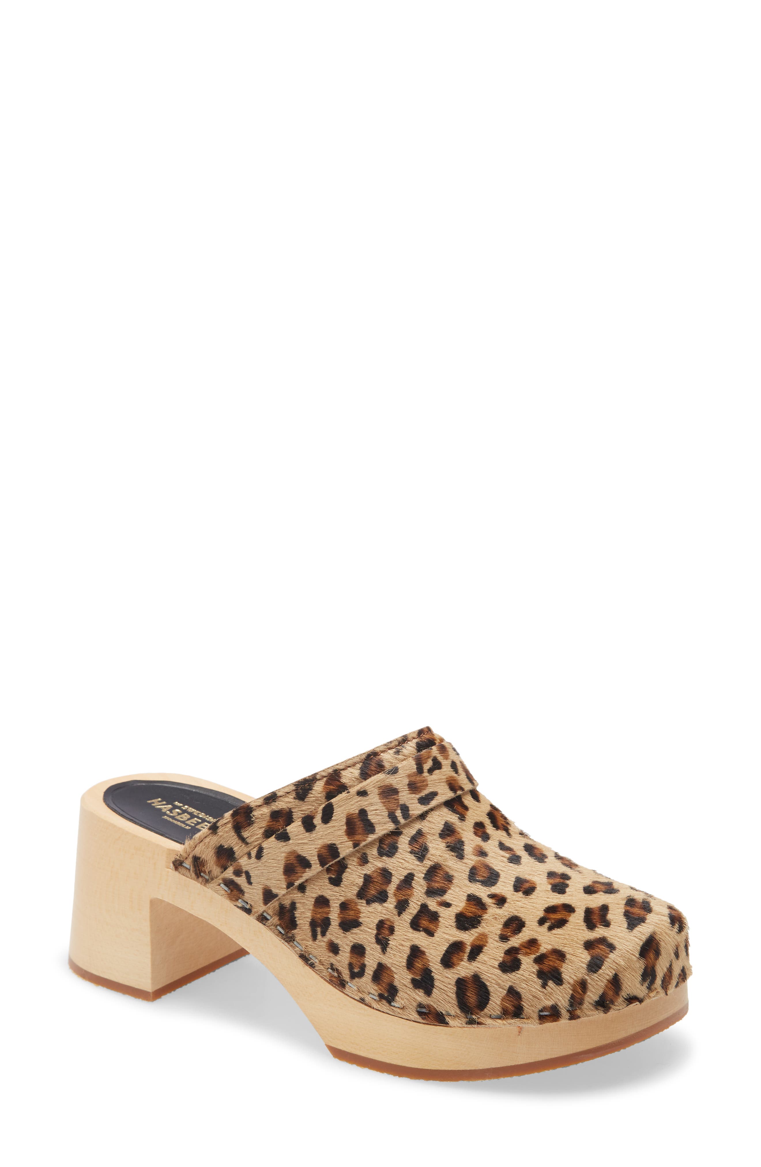 Dagny Clog, Main, color, LEOPARD PRINT LEATHER