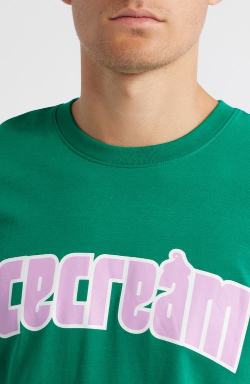Icecream Vanilla Graphic T-shirt In Green