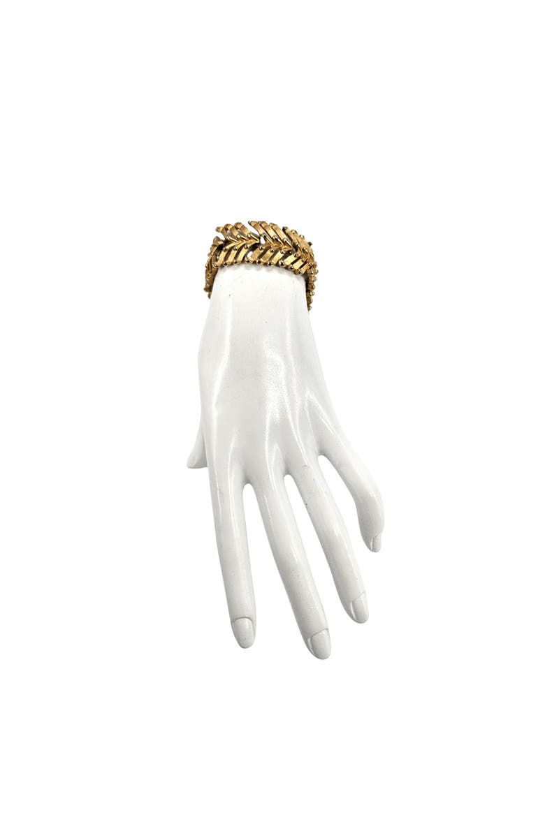 Vintage 1950s-60s Goldtone link Bracelet, Alternate, color, Gold