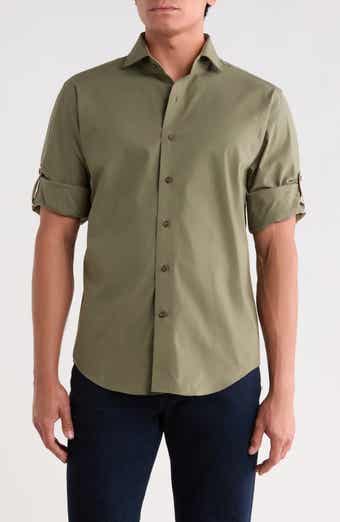 Trim Fit Solid Cotton Shirt