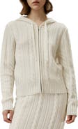 Lilysilk Bela Cable-Knit Wool-Cashmere Blend Hoodie