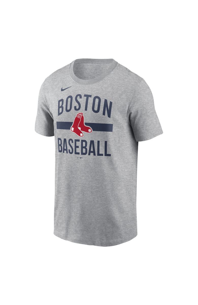 Nike Men's Nike  Heather Gray Boston Red Sox Arched T-Shirt, Alternate, color, Heather Gray