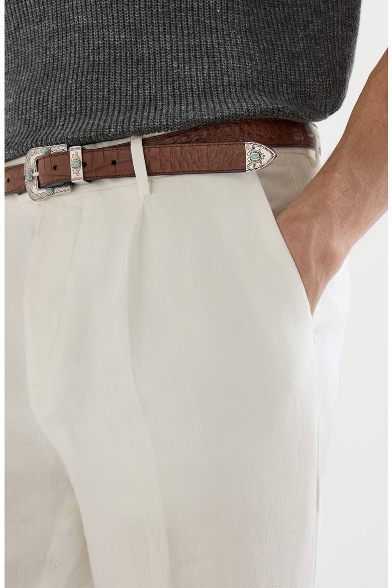 Gabardine garment dyed trousers, Alternate, color, Snow