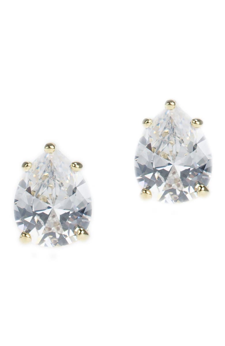CZ by Kenneth Jay Lane Pear CZ Stud Earrings, Main, color, 