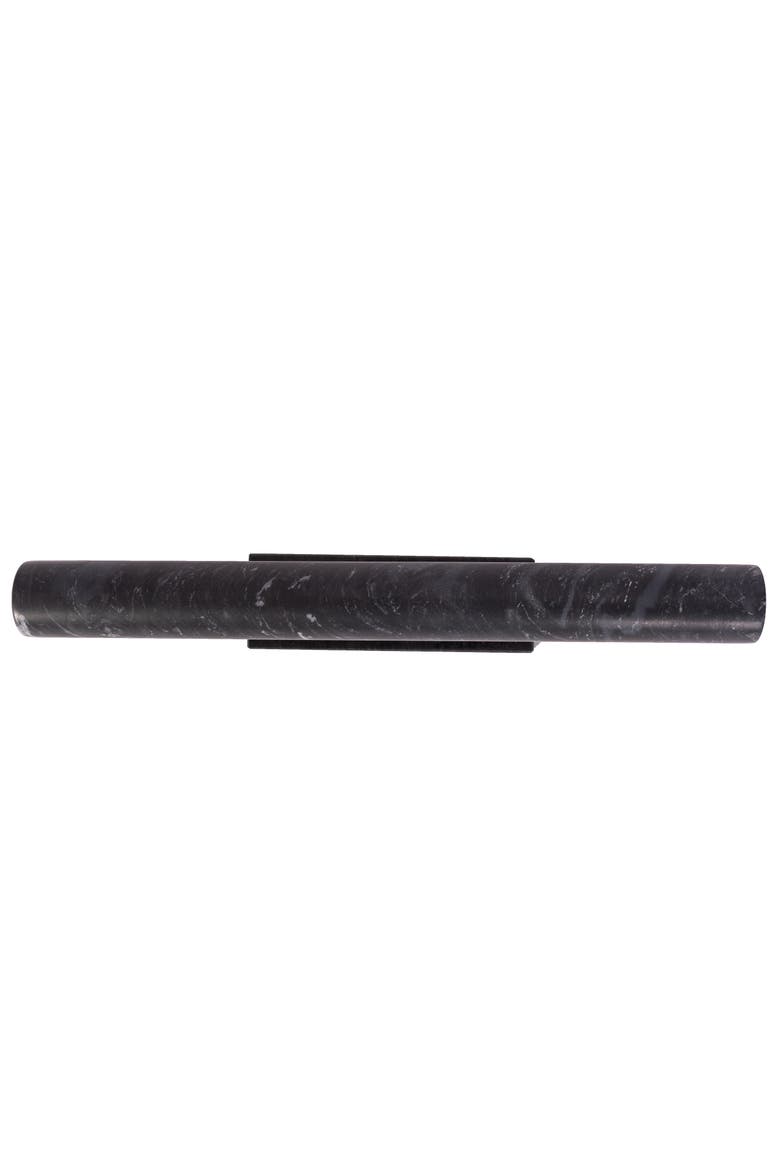 Artifacts Trading Company 12" Straight Rolling Pin With Marble Stand, Alternate, color, Black Matte