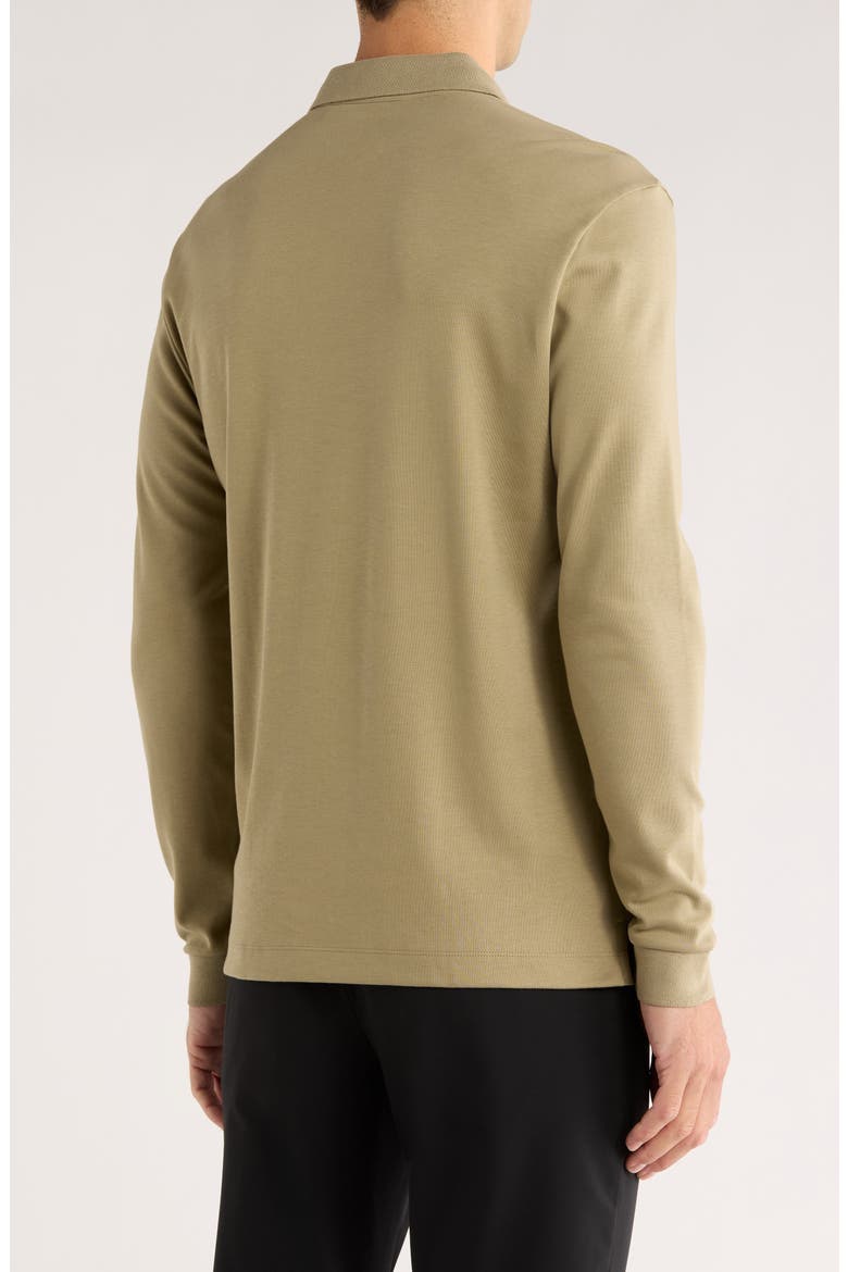 Pado Long Sleeve Cotton Polo, Alternate, color, GREEN