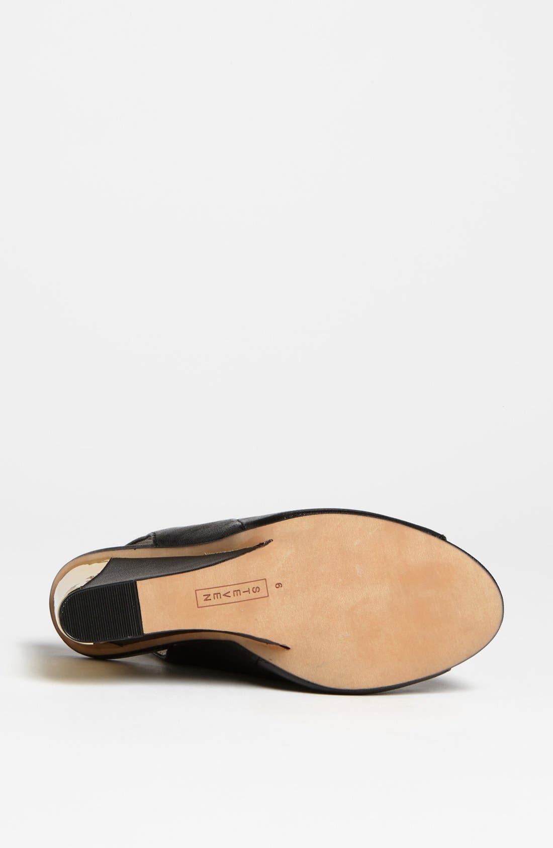 Steven by Steve Madden 'Misfit' Sandal, Alternate, color, BLACK LEATHER