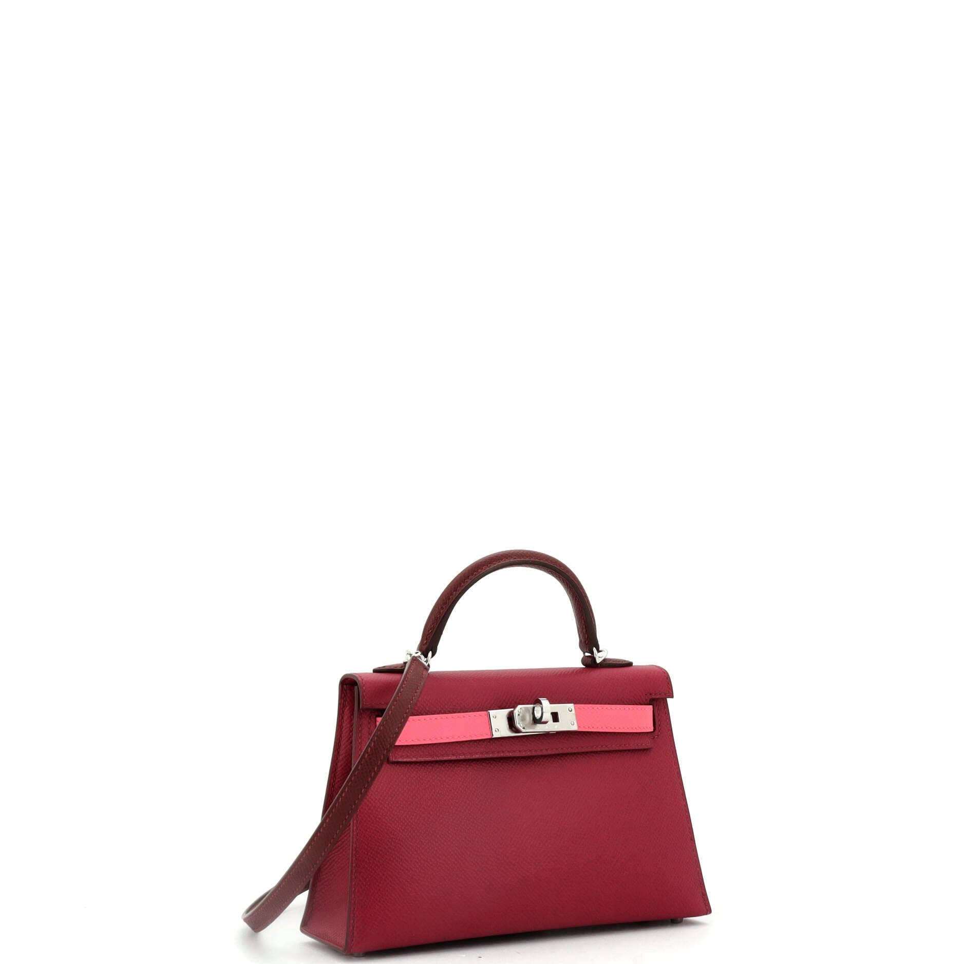 Pre-Owned Hermes Kelly Mini II Bag Tricolor Epsom with Palladium Hardware 20, Alternate, color, 