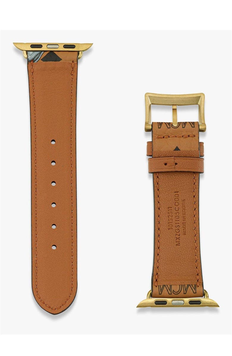 MCM 42-49mm Apple Watch Band in Rabot Visetos, Alternate, color, 