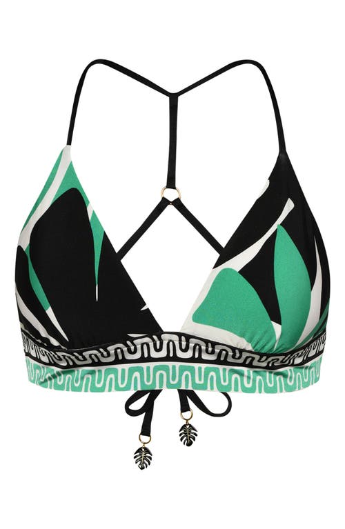 Sunshine 79 Monstera Banded Triangle Bikini Top