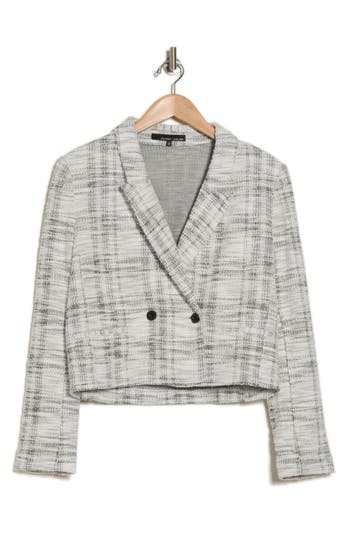 AMANDA & CHELSEA AMANDA & CHELSEA BOUCLÉ DOUBLE BREASTED CROPPED JACKET