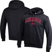 Champion Men's Champion  Black Arkansas Razorbacks Arched Logo Fleece Pullover Hoodie