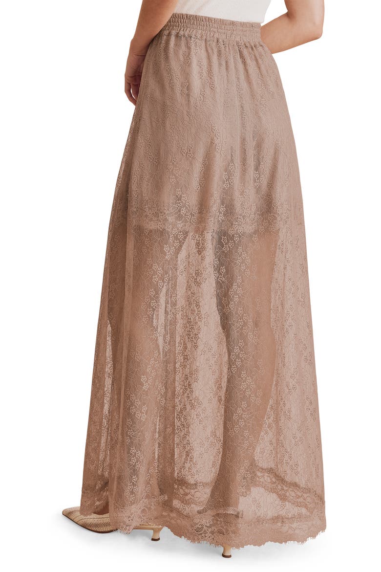 Valley Lace Maxi Skirt, Alternate, color, TAUPE