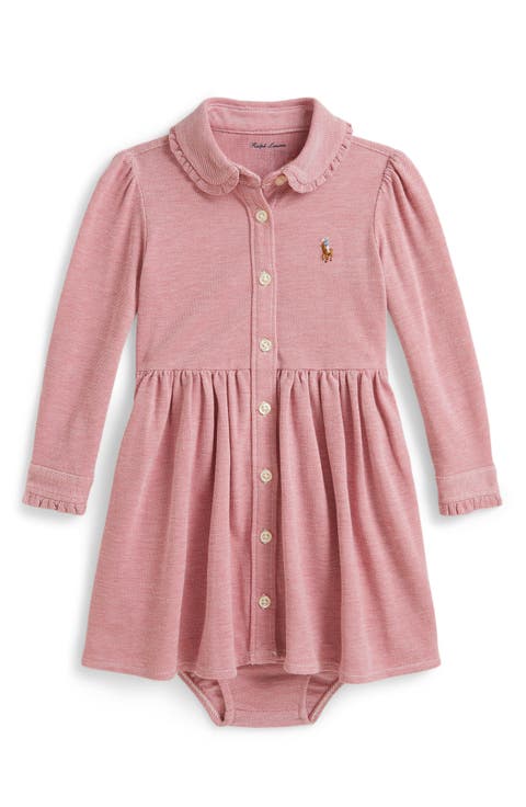 Kids' Cotton Mesh Polo Dress & Bloomers Set