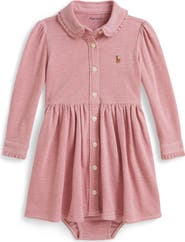 Ralph Lauren Kids' Cotton Mesh Polo Dress & Bloomers Set