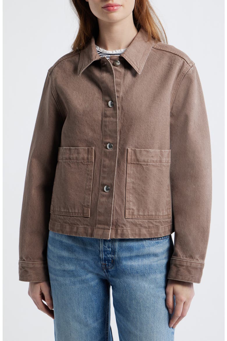 Denim Chore Jacket, Alternate, color, LIGHT UMBER