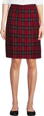 Lands' End School Uniform Young Plaid Box Pleat Skirt Top of the Knee
