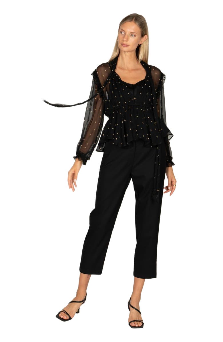 SECRET MISSION Avelina Blouse, Main, color, Black Polka Dot