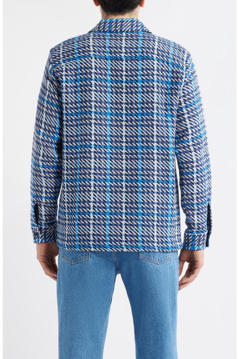Whiting Houndstooth Check Overshirt, Alternate, color, NAVY / BLUE