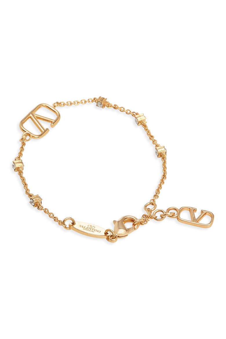VLOGO Signature Swarovski Crystal Bracelet, Alternate, color, ORO CRYSTAL GOLD SHADE