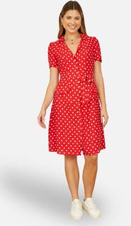 Yumi Retro Shirt Polka Dot Dress