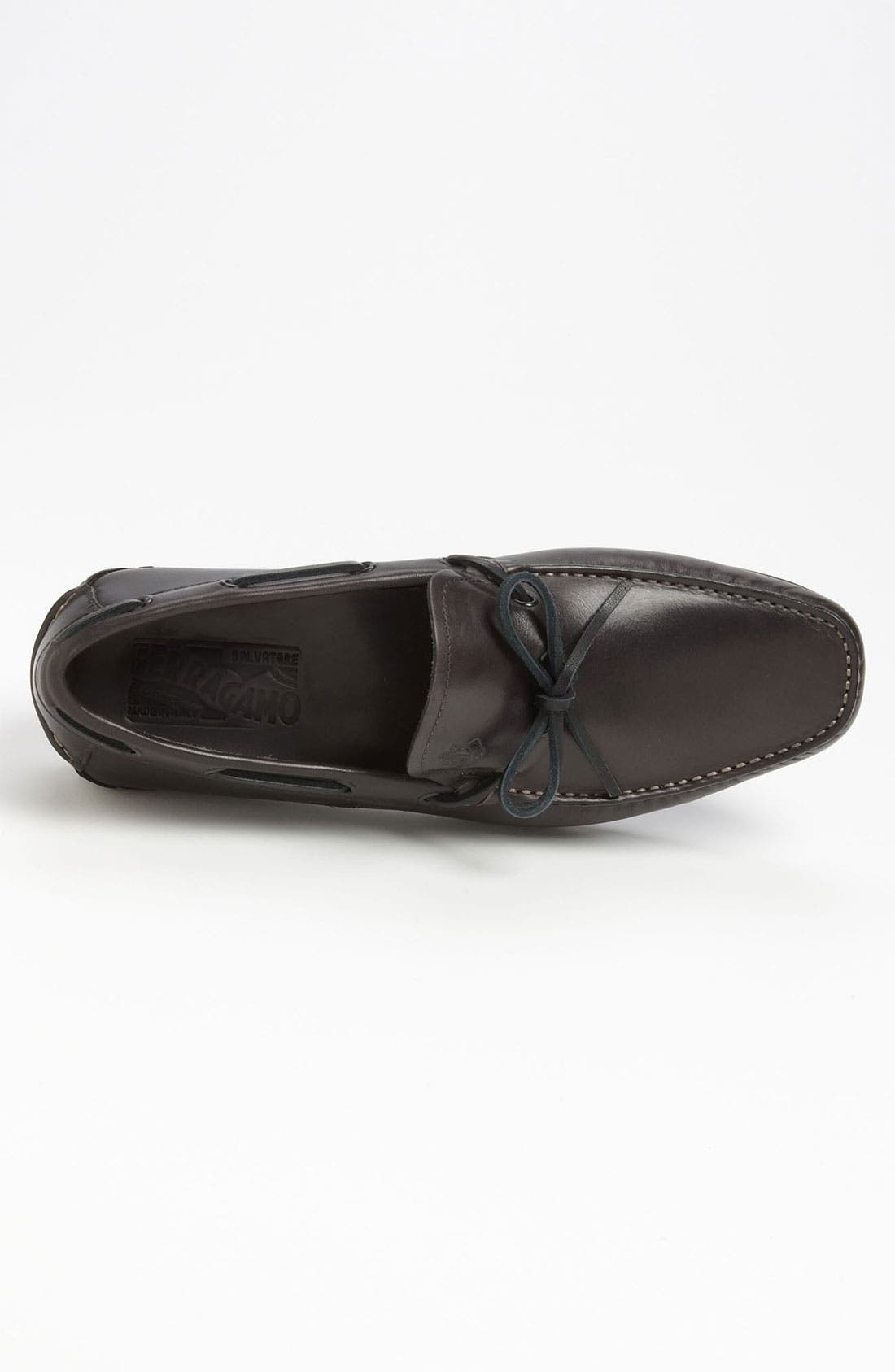 Salvatore Ferragamo 'Mango' Driving Shoe, Alternate, color, GUN METAL