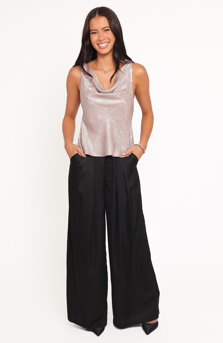 Petal & Pup Vita Metallic Cowl Neck Tank, Alternate, color, Champagne