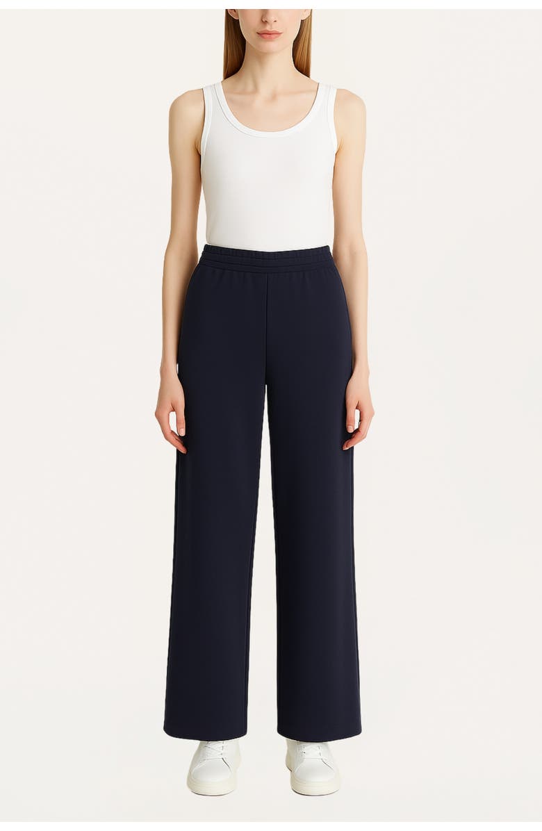 Nocturne Wide-Leg Jersey Pants, Main, color, Navy Blue