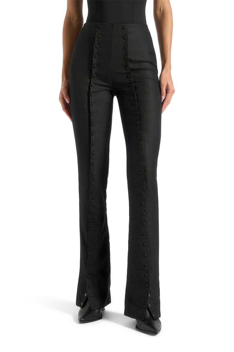 Therese Tailored Button Detail Trousers, Main, color, Black