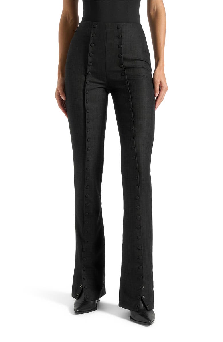 Manière De Voir Therese Tailored Button Detail Trousers, Main, color, Black
