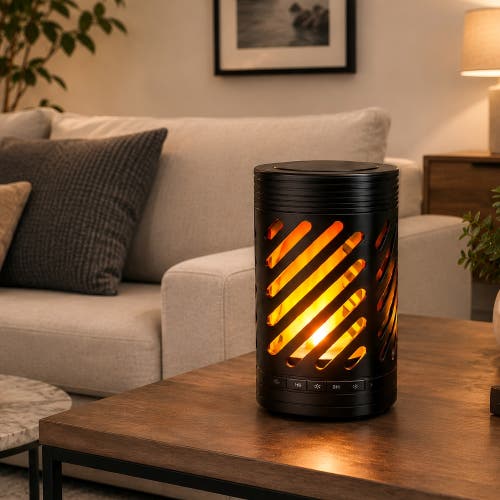 Pursonic 2-in-1 Ambient Flame Lantern Speaker & Flameglow Aromatherapy Diffuser In Multicolor