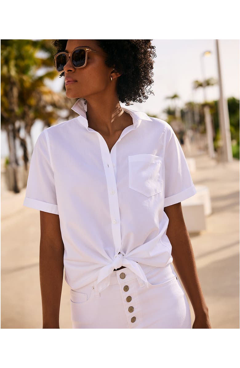 Lands
 End Short Sleeve No Iron Shirt, Alternate, color, 