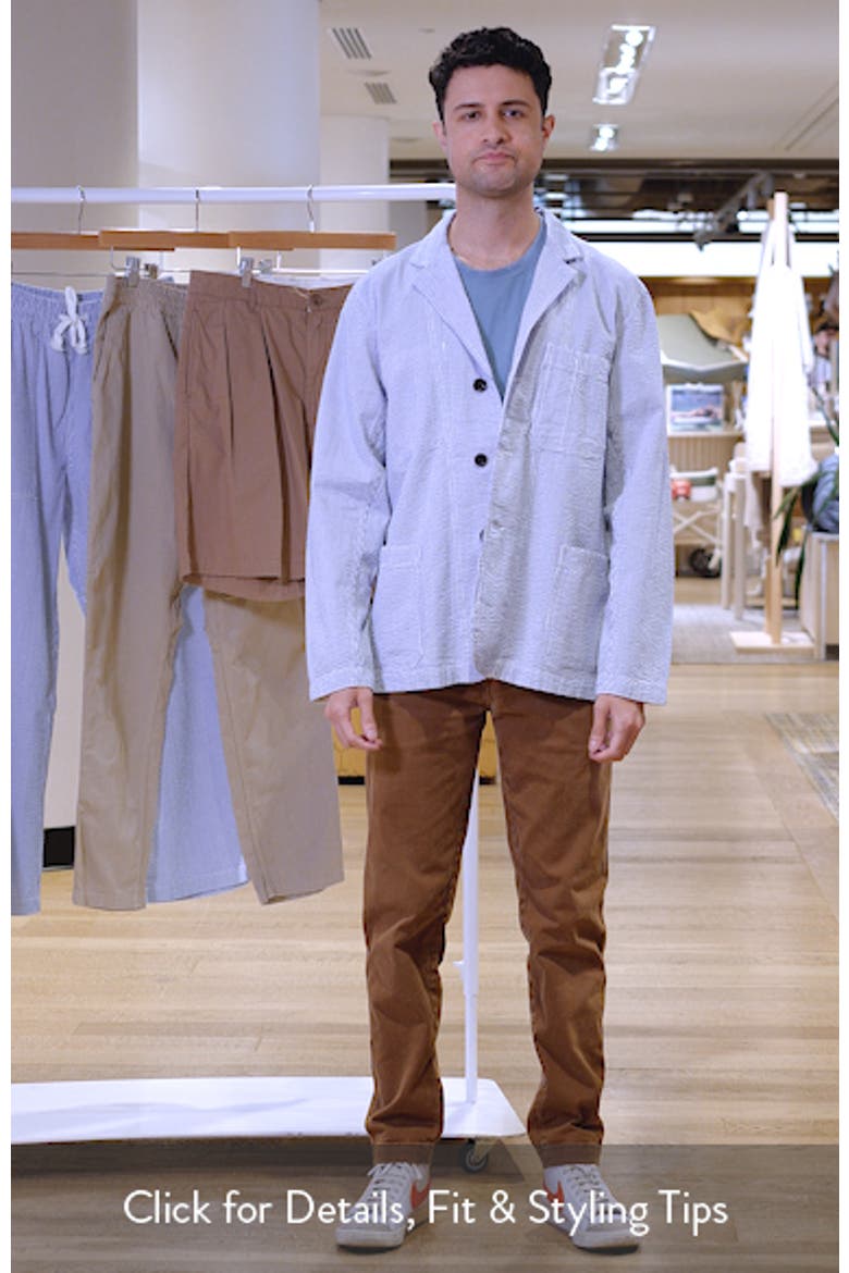 Organic Cotton Seersucker Server Suit Jacket video