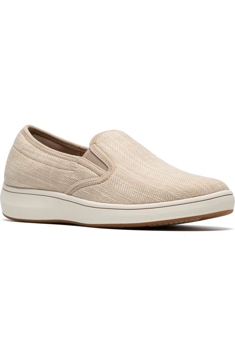 Clarks<sup>®</sup> BreezeSky Zoe Slip-On Sneaker, Main, color, Sand Canvas