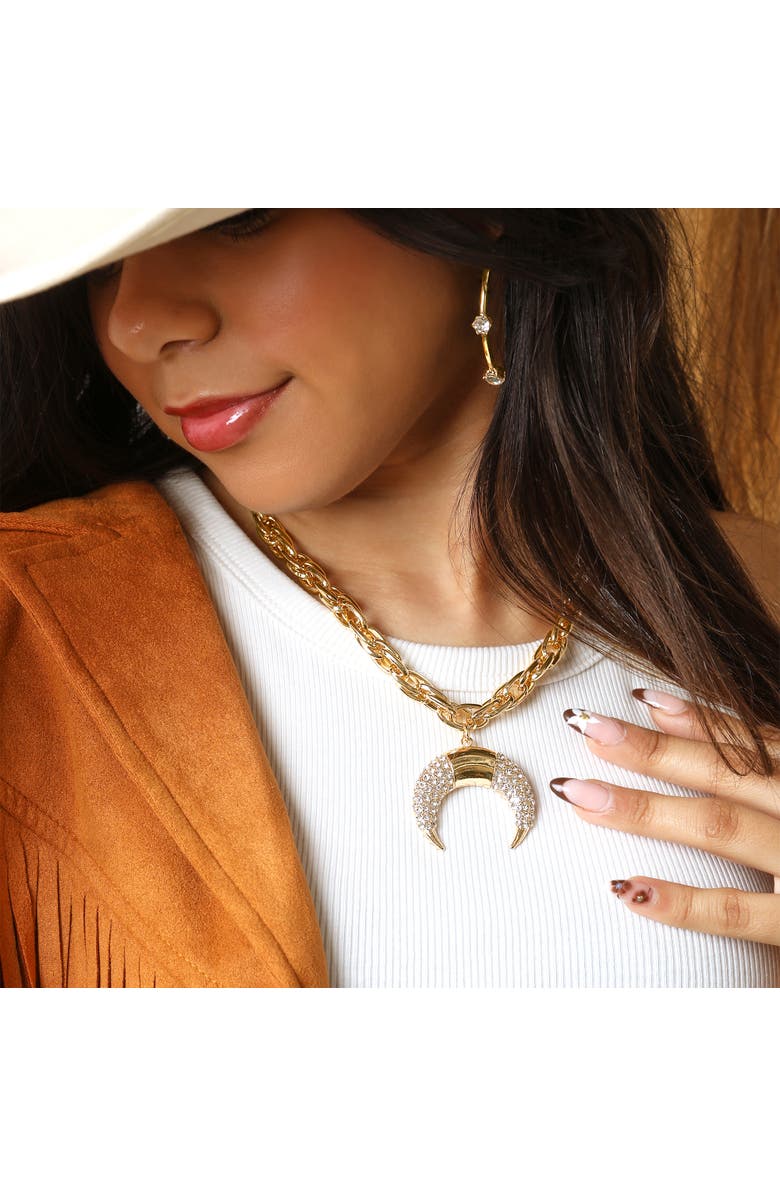 Jessica Simpson Drop and Hoop Earrings with Crystal Embellishments, Alternate, color, Gold