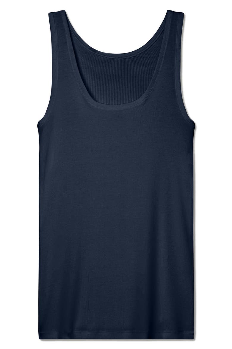 Micro Rib Fitted Tank, Alternate, color, BLUE