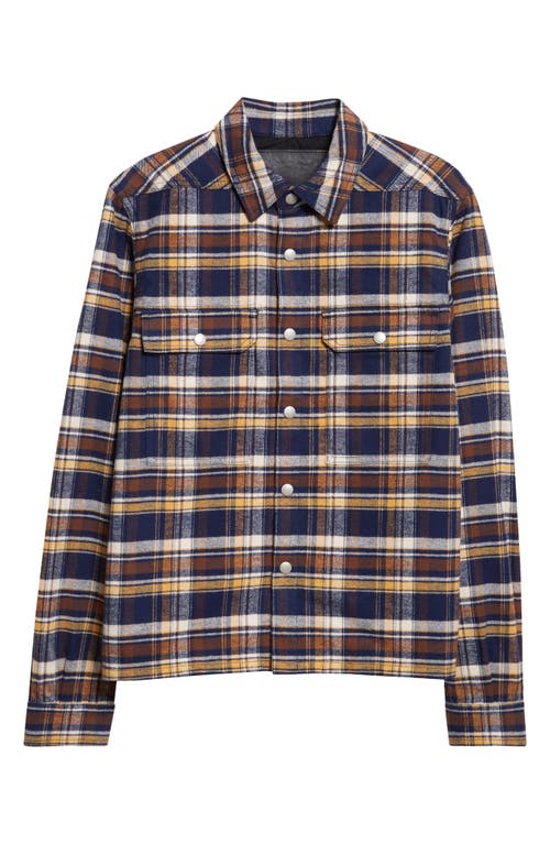 Rick Owens Drkshdw Plaid Crop Overshirt In Multi