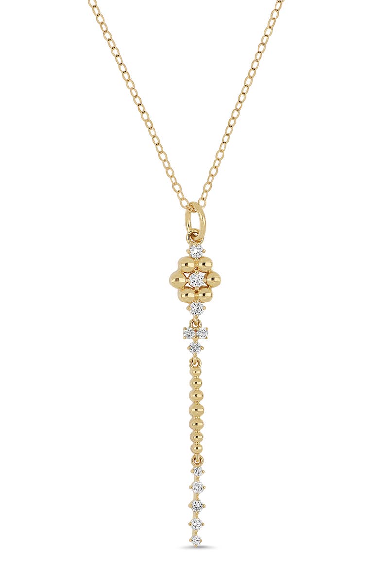 Mykonos Diamond Lariat Necklace, Main, color, 18KY