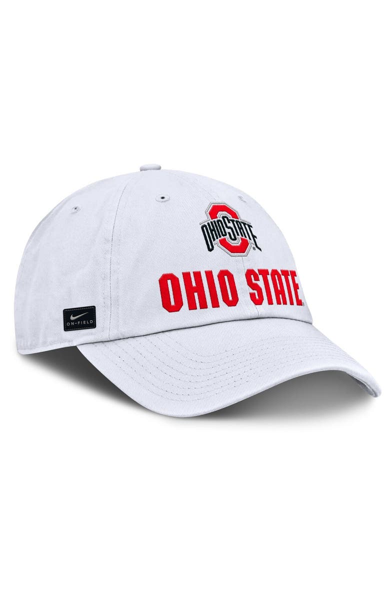 Nike Men's Nike White Ohio State Buckeyes 2025 Sideline Club Adjustable Hat, Alternate, color, 